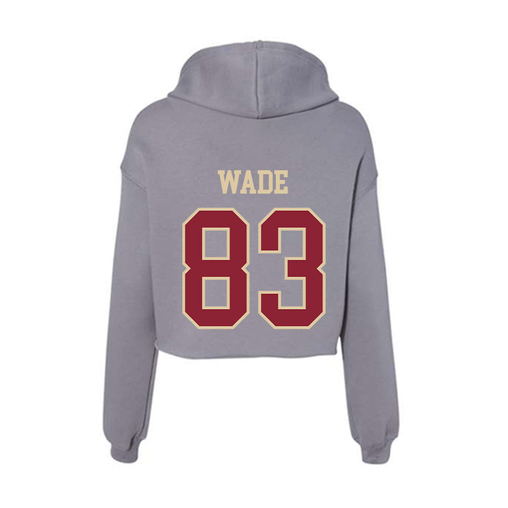 Boston College - NCAA Football : Jackson Wade - Women's Crop Fleece Hoodie-1