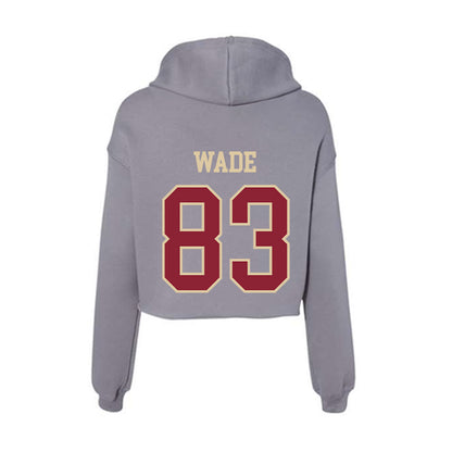 Boston College - NCAA Football : Jackson Wade - Women's Crop Fleece Hoodie-1