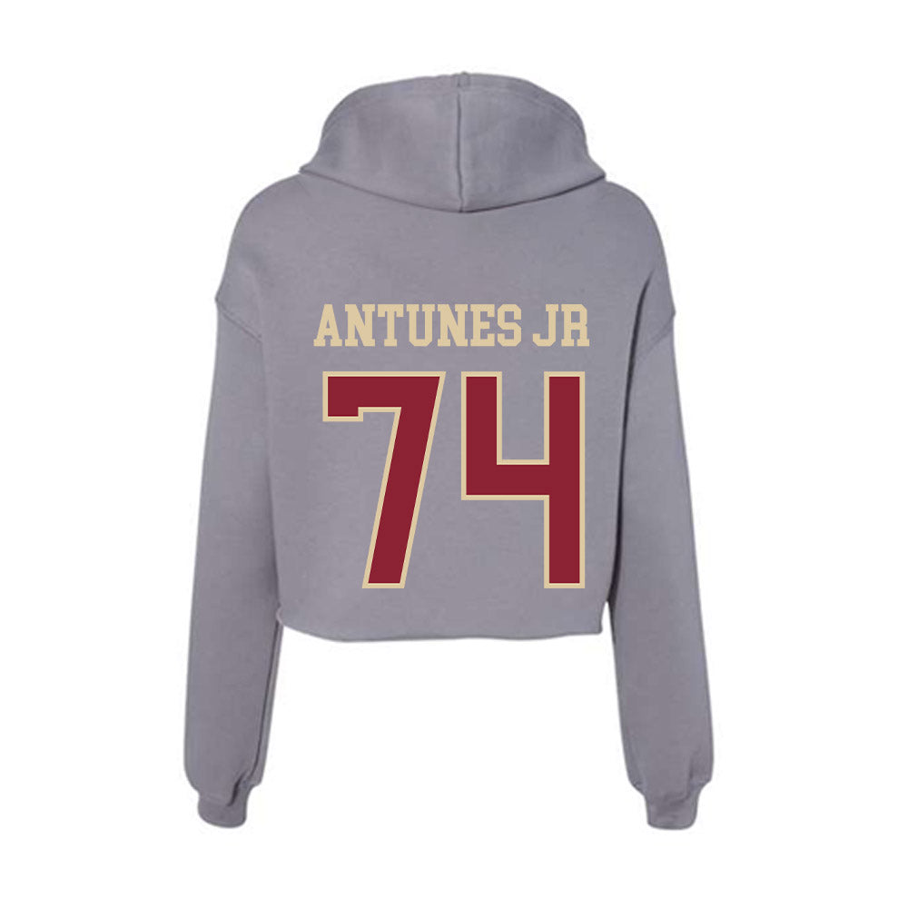 Boston College - NCAA Football : Marcelino Antunes Jr - Women's Crop Fleece Hoodie-1