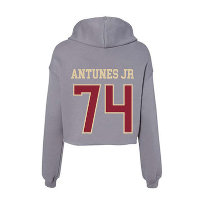 Boston College - NCAA Football : Marcelino Antunes Jr - Women's Crop Fleece Hoodie-1