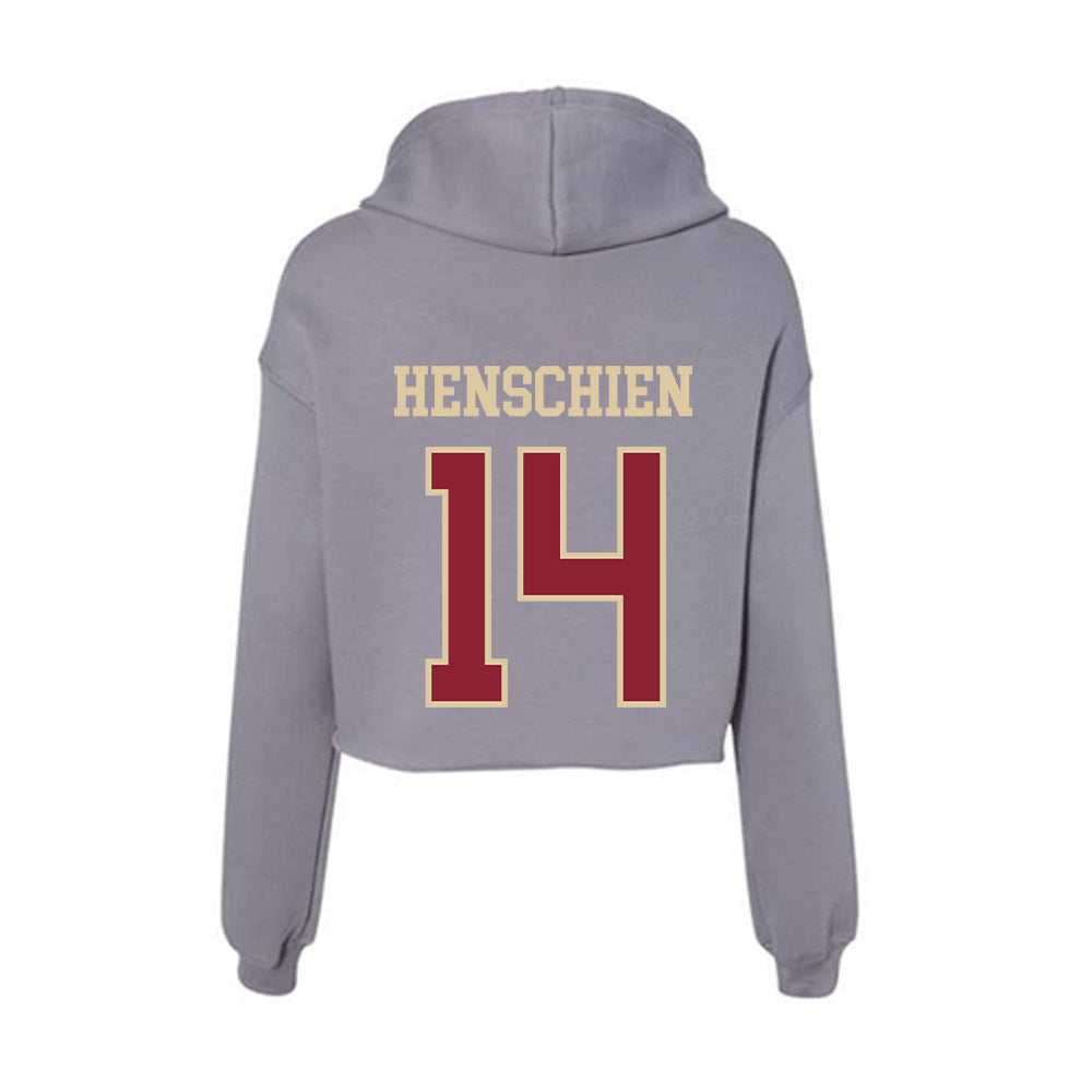 Boston College - NCAA Women's Soccer : Ada Henschien - Women's Crop Fleece Hoodie-1