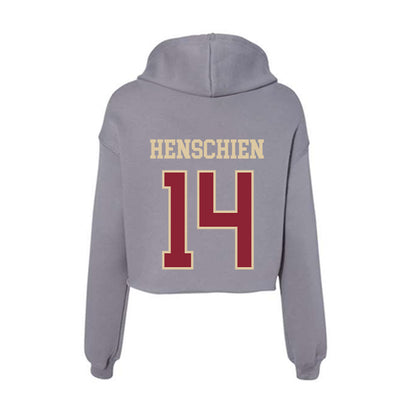 Boston College - NCAA Women's Soccer : Ada Henschien - Women's Crop Fleece Hoodie-1