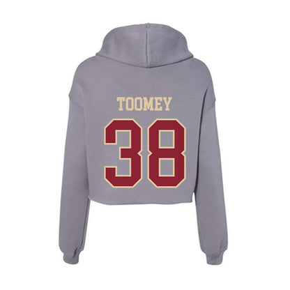 Boston College - NCAA Baseball : Jack Toomey - Women's Crop Fleece Hoodie-1