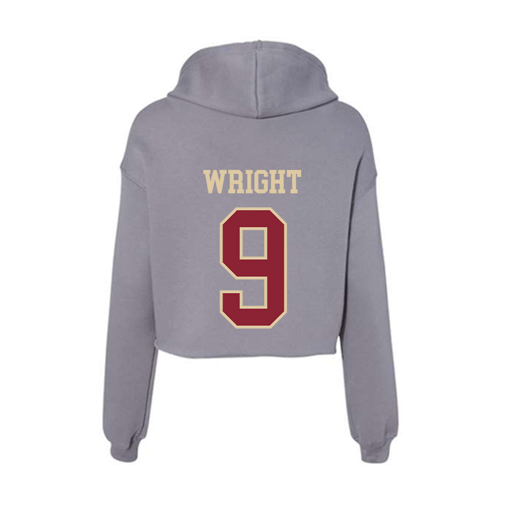 Boston College - NCAA Football : Landon Wright - Women's Crop Fleece Hoodie-1