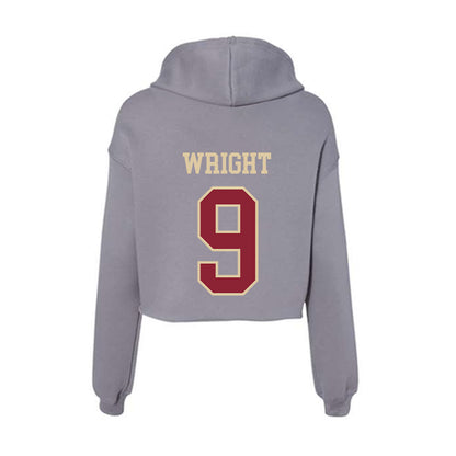 Boston College - NCAA Football : Landon Wright - Women's Crop Fleece Hoodie-1