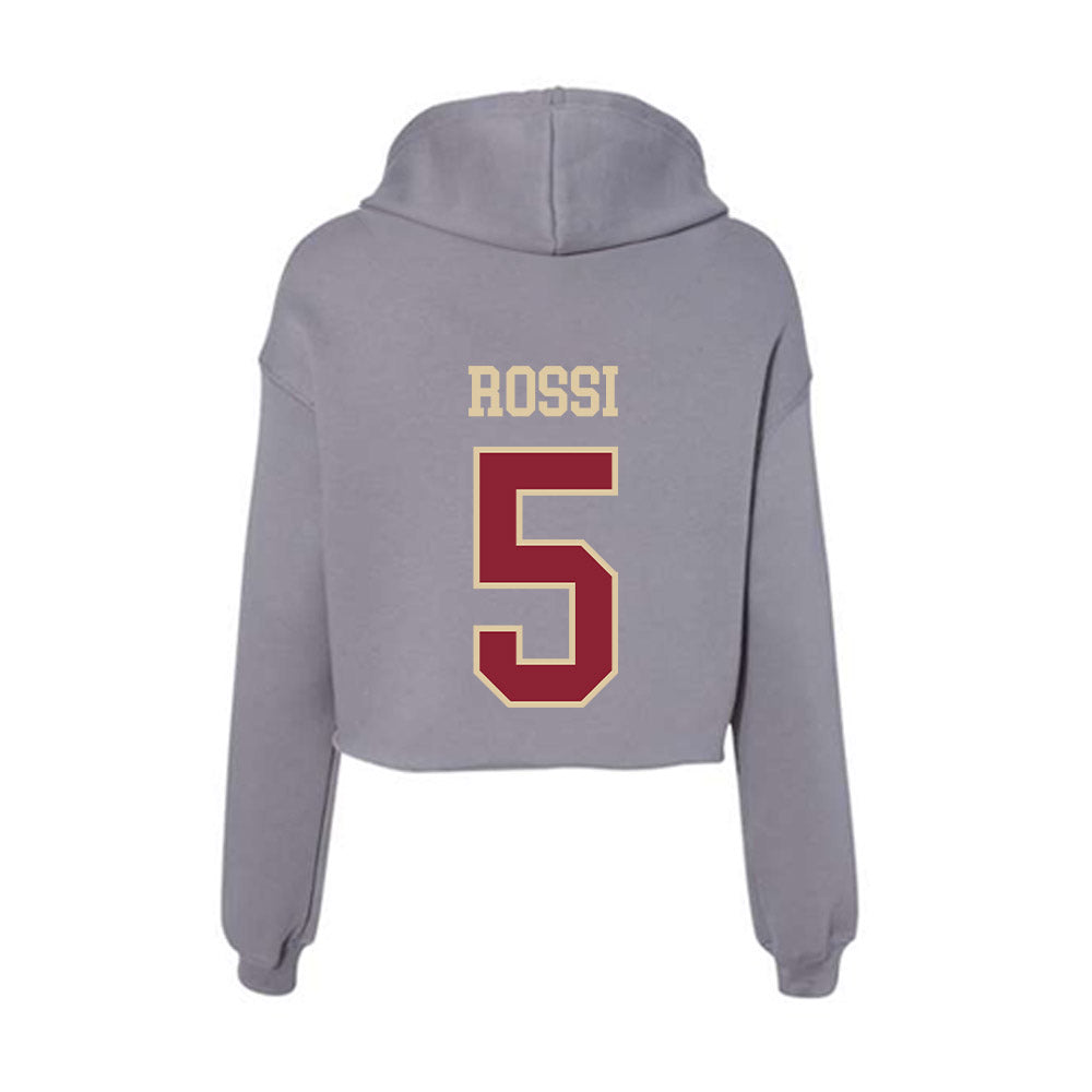 Boston College - NCAA Softball : Alyx Rossi - Women's Crop Fleece Hoodie-1
