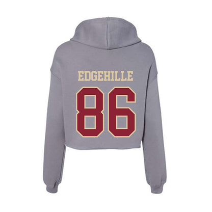 Boston College - NCAA Football : Danny Edgehille - Women's Crop Fleece Hoodie-1