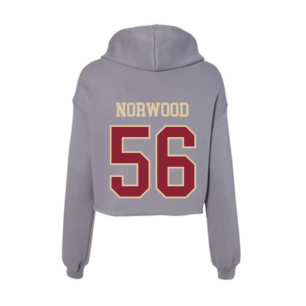 Boston College - NCAA Football : Jani Norwood - Women's Crop Fleece Hoodie-1