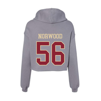 Boston College - NCAA Football : Jani Norwood - Women's Crop Fleece Hoodie-1