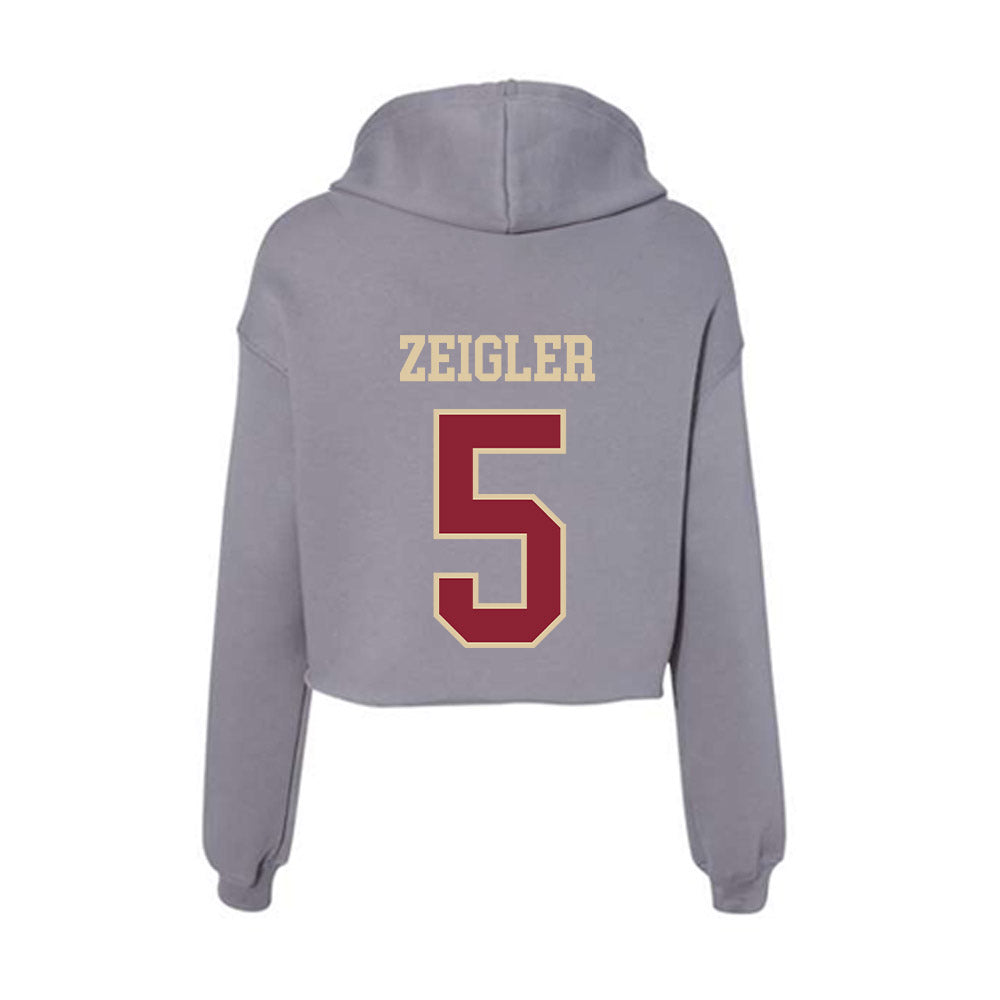 Boston College - NCAA Men's Basketball : Armoni Zeigler - Women's Crop Fleece Hoodie-1