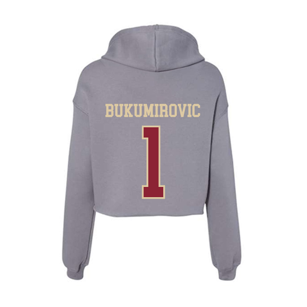 Boston College - NCAA Men's Basketball : Andrija Bukumirovic - Women's Crop Fleece Hoodie-1