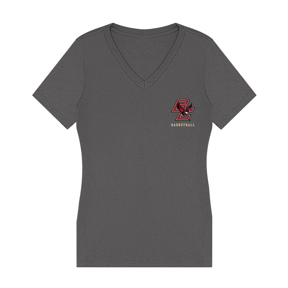 Boston College - NCAA Men's Basketball : Ernest Shelton - Women's V-Neck T-Shirt-0