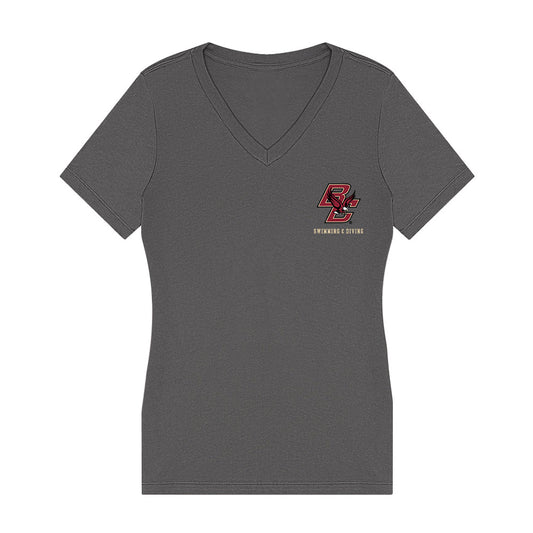 Boston College - NCAA Men's Swimming & Diving : Peyton Harrison - Women's V-Neck T-Shirt-0