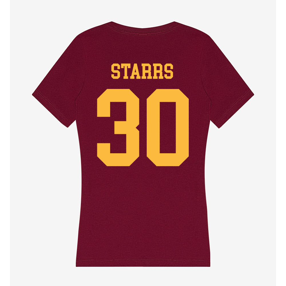 Minnesota - NCAA Baseball : Michael Starrs - Women's V-Neck T-Shirt-1