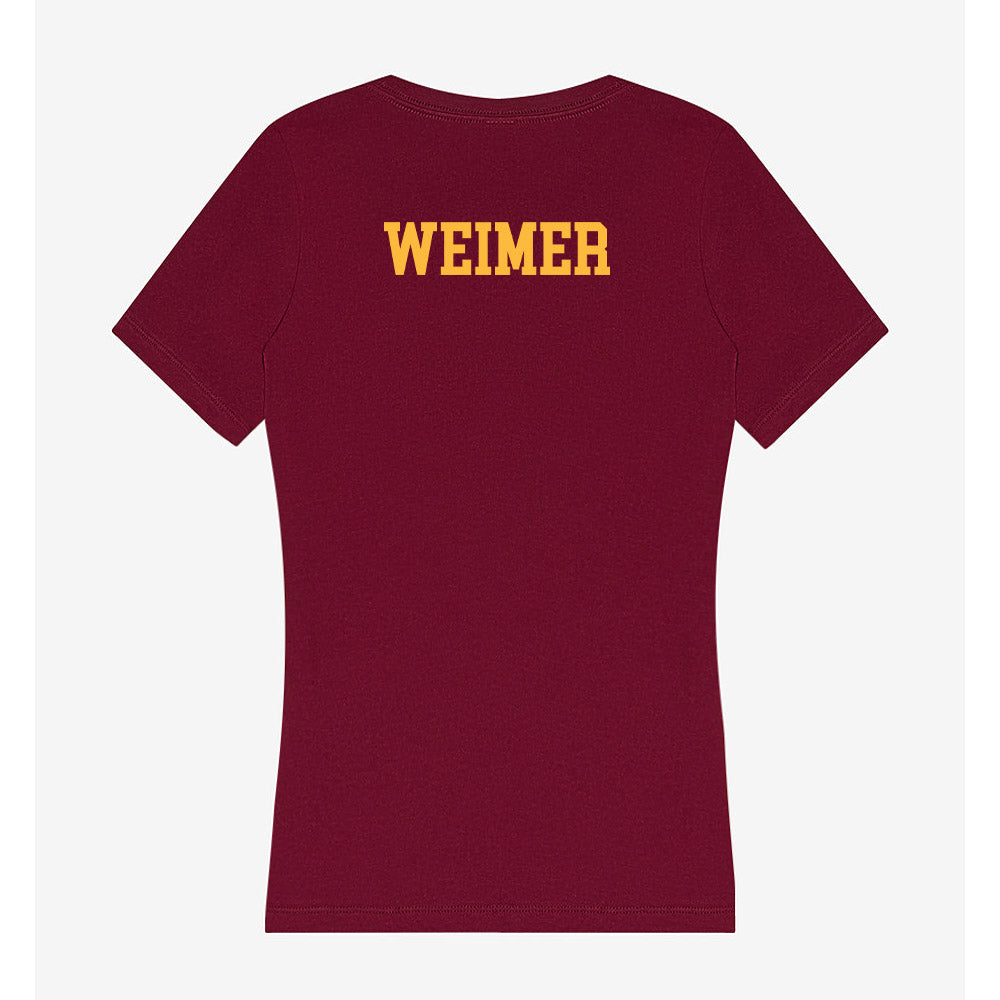 Minnesota - NCAA Women's Cross Country : Ali Weimer - Women's V-Neck T-Shirt-1