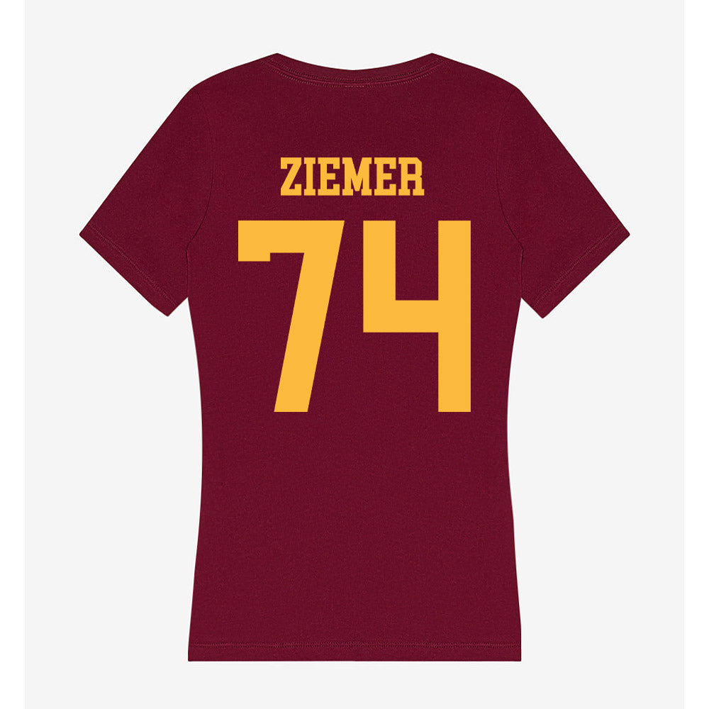 Minnesota - NCAA Men's Ice Hockey : Brodie Ziemer - Women's V-Neck T-Shirt-1