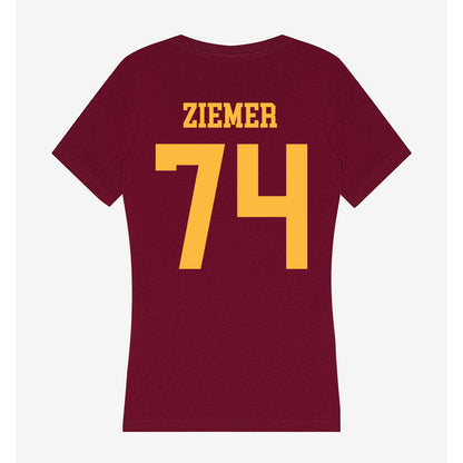 Minnesota - NCAA Men's Ice Hockey : Brodie Ziemer - Women's V-Neck T-Shirt-1