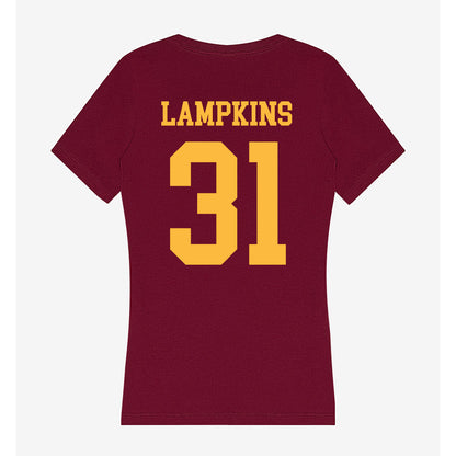 Minnesota - NCAA Football : Jordan Lampkins - Women's V-Neck T-Shirt-1