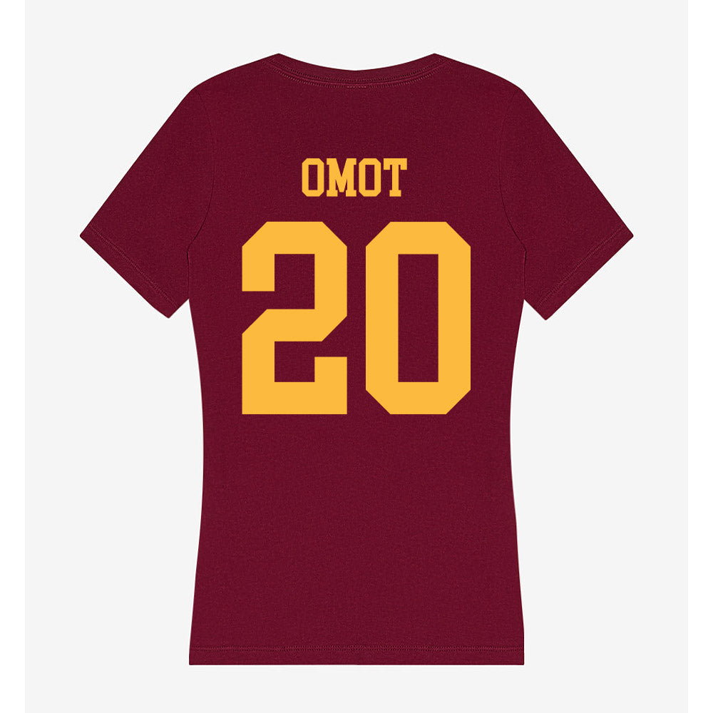 Minnesota - NCAA Men's Basketball : Bj Omot - Women's V-Neck T-Shirt-1