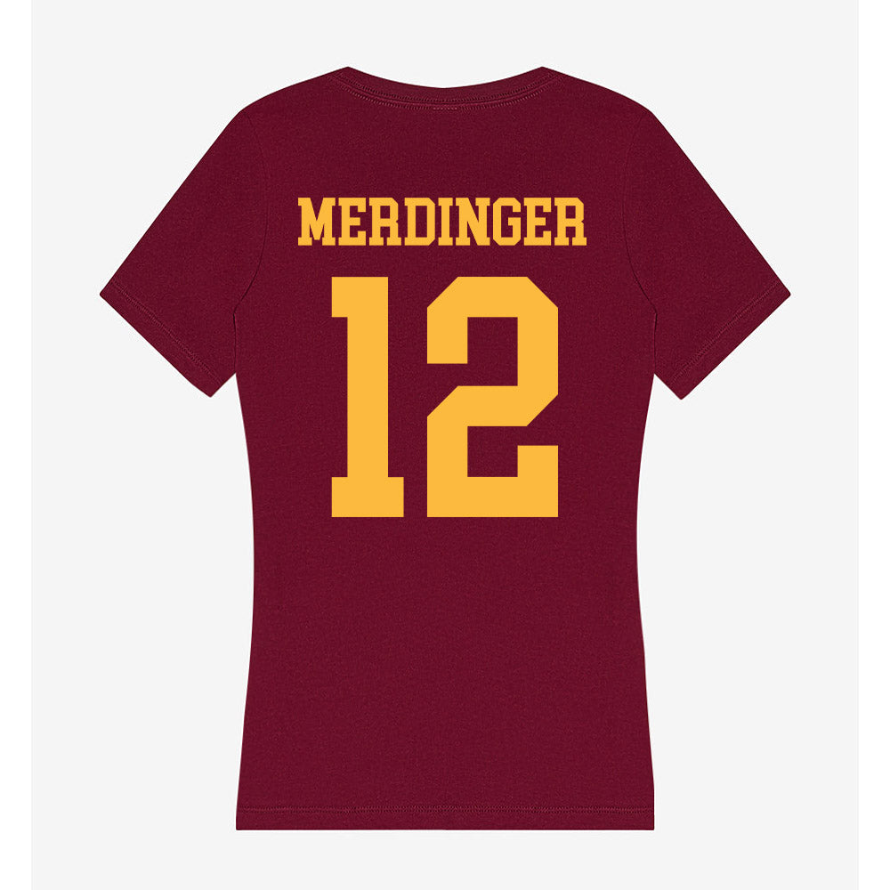 Minnesota - NCAA Football : Michael Merdinger - Women's V-Neck T-Shirt-1