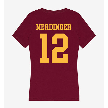 Minnesota - NCAA Football : Michael Merdinger - Women's V-Neck T-Shirt-1
