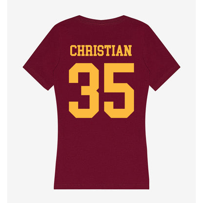 Minnesota - NCAA Women's Basketball : Makena Christian - Women's V-Neck T-Shirt-1