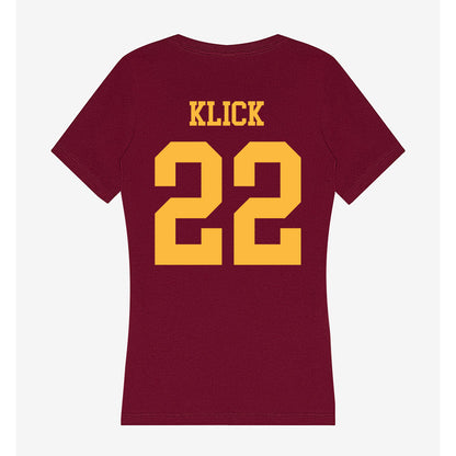 Minnesota - NCAA Women's Basketball : Kennedy Klick - Women's V-Neck T-Shirt-1