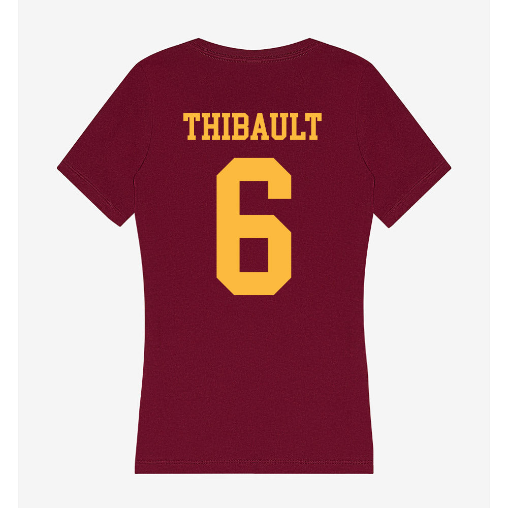 Minnesota - NCAA Women's Volleyball : Kate Thibault - Women's V-Neck T-Shirt-1