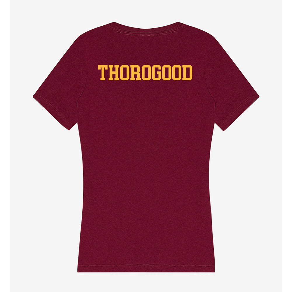 Minnesota - NCAA Men's Track & Field : Trei Thorogood - Women's V-Neck T-Shirt-1