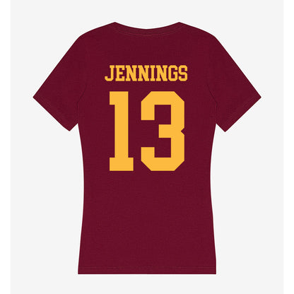 Minnesota - NCAA Football : Noah Jennings - Women's V-Neck T-Shirt-1