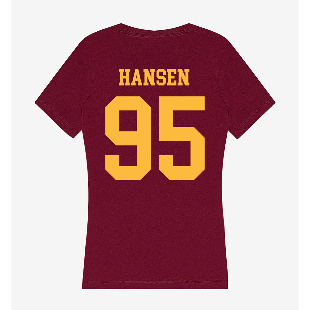 Minnesota - NCAA Football : Colin Hansen - Women's V-Neck T-Shirt-1