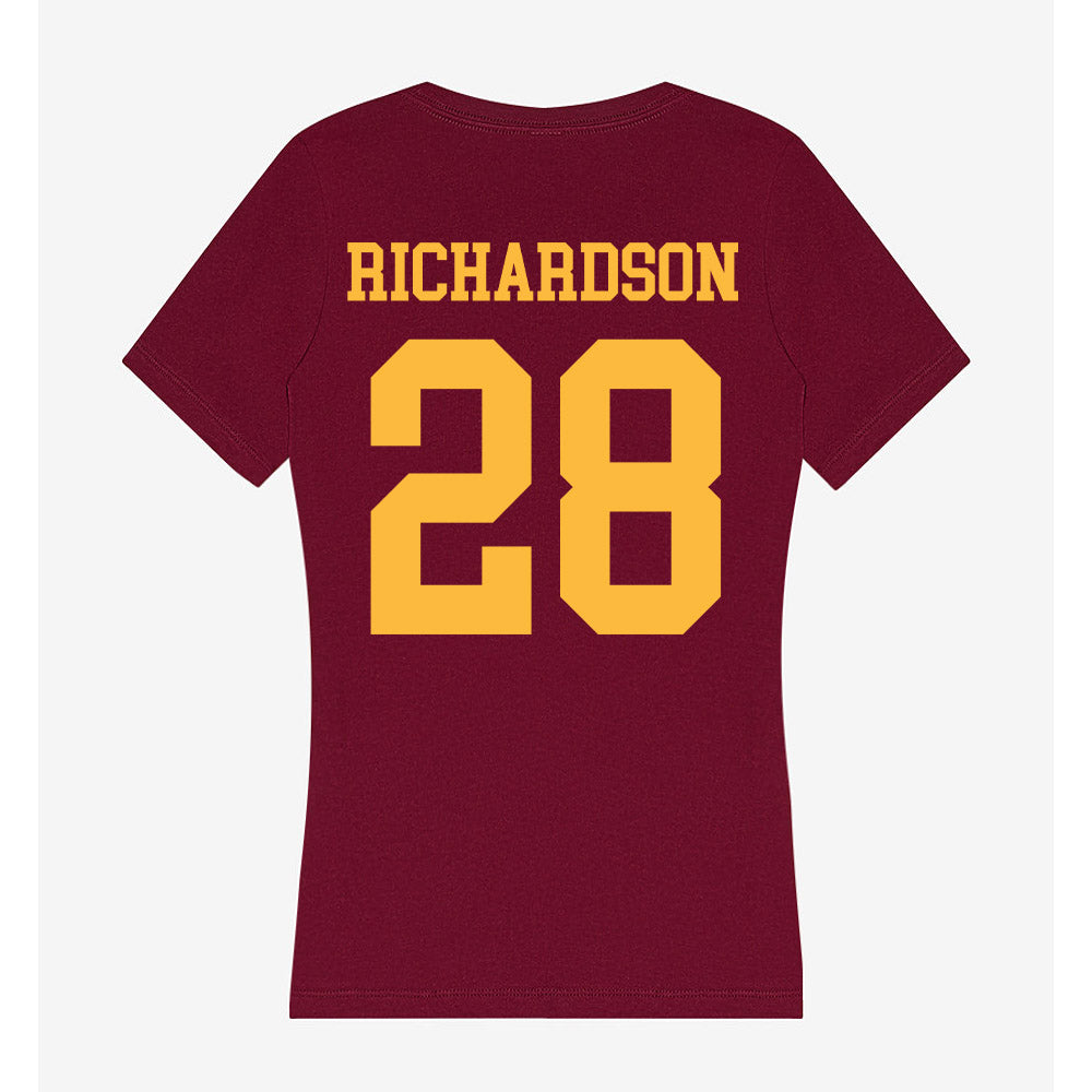 Minnesota - NCAA Football : Trason Richardson - Women's V-Neck T-Shirt-1