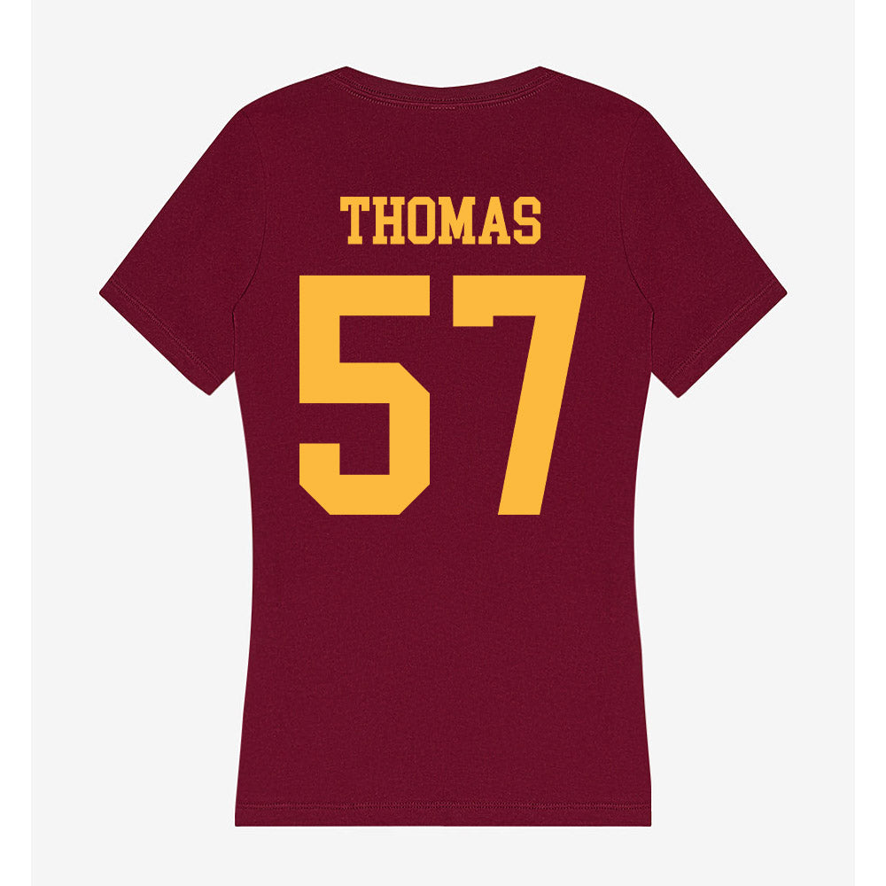 Minnesota - NCAA Football : Aaron Thomas - Women's V-Neck T-Shirt-1