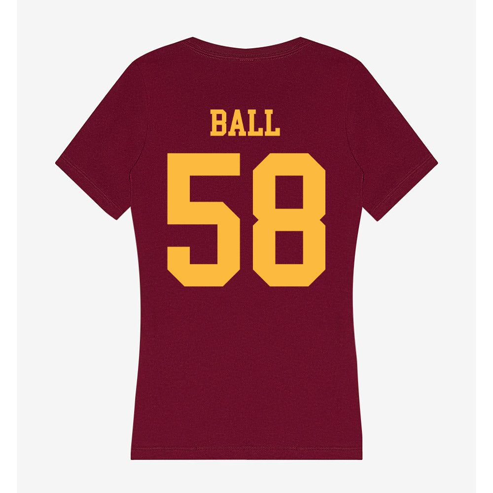 Minnesota - NCAA Football : Jaden Ball - Women's V-Neck T-Shirt-1