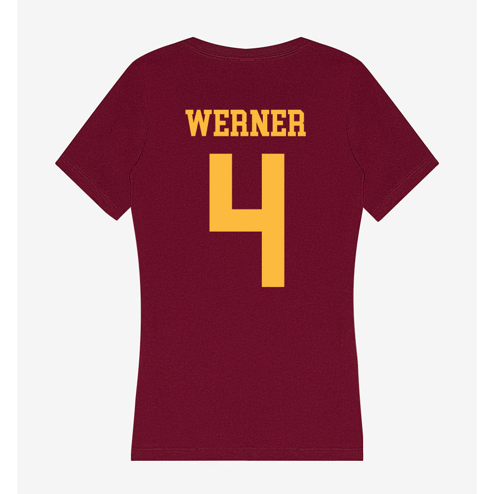 Minnesota - NCAA Softball : Maggie Werner - Women's V-Neck T-Shirt-1