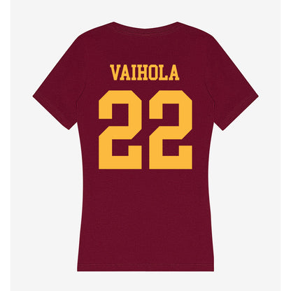 Minnesota - NCAA Men's Basketball : Robert Vaihola - Women's V-Neck T-Shirt-1