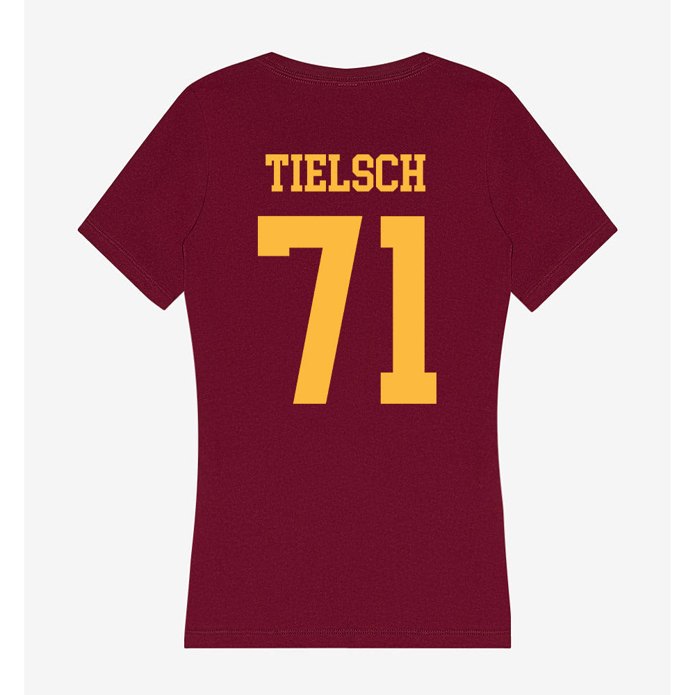 Minnesota - NCAA Football : Lucas Tielsch - Women's V-Neck T-Shirt-1