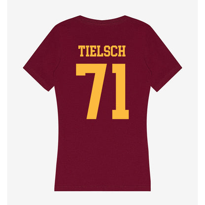 Minnesota - NCAA Football : Lucas Tielsch - Women's V-Neck T-Shirt-1