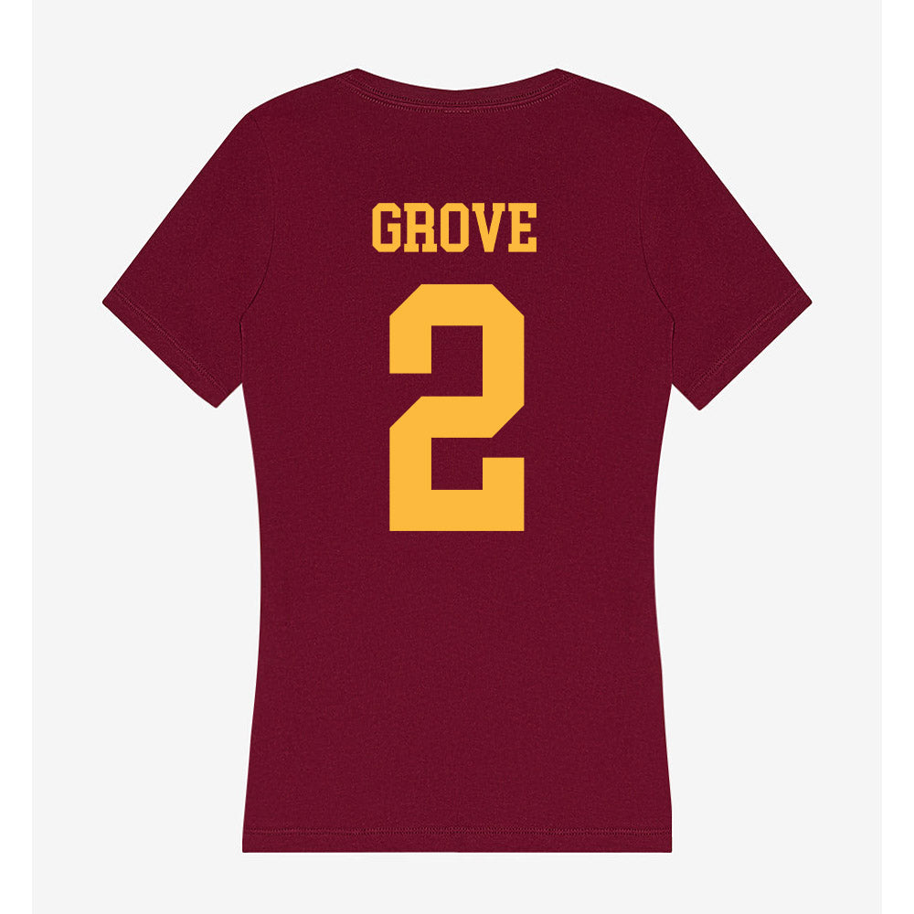 Minnesota - NCAA Men's Basketball : Grayson Grove - Women's V-Neck T-Shirt-1