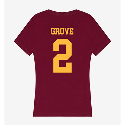 Minnesota - NCAA Men's Basketball : Grayson Grove - Women's V-Neck T-Shirt-1