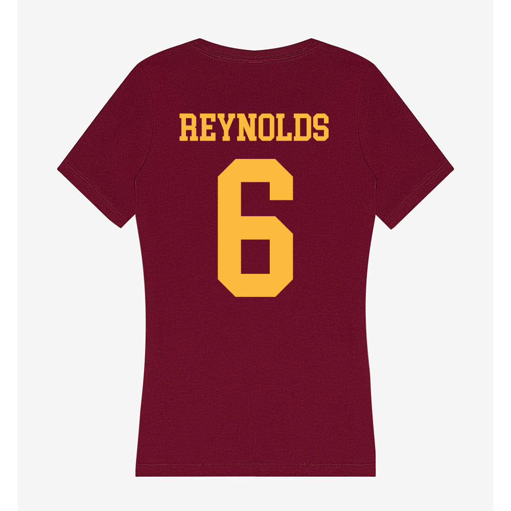 Minnesota - NCAA Men's Basketball : Langston Reynolds - Women's V-Neck T-Shirt-1