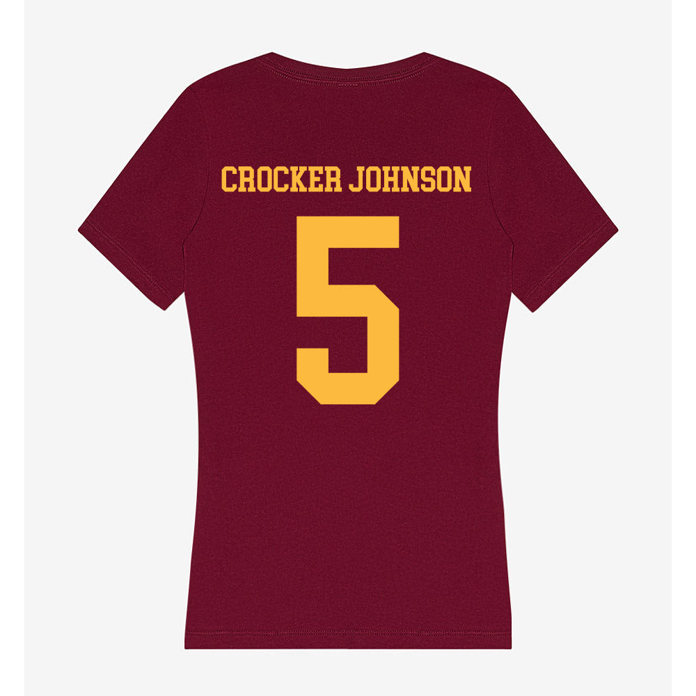 Minnesota - NCAA Men's Basketball : Jaylen Crocker johnson - Women's V-Neck T-Shirt-1