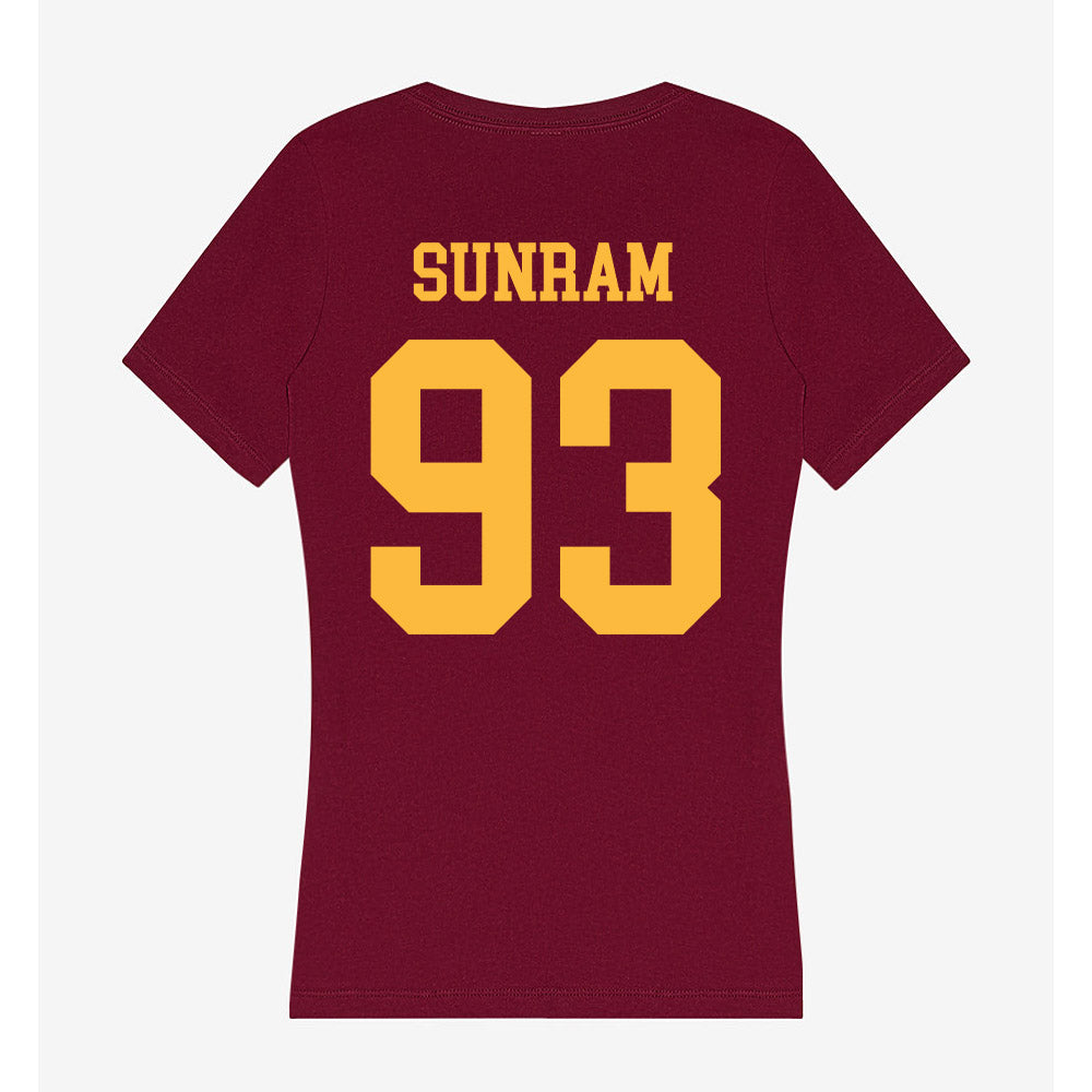 Minnesota - NCAA Football : Riley Sunram - Women's V-Neck T-Shirt-1