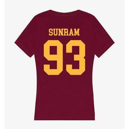 Minnesota - NCAA Football : Riley Sunram - Women's V-Neck T-Shirt-1