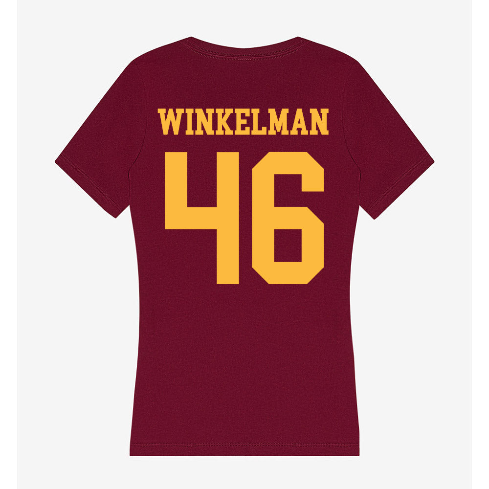 Minnesota - NCAA Baseball : Logan Winkelman - Women's V-Neck T-Shirt-1