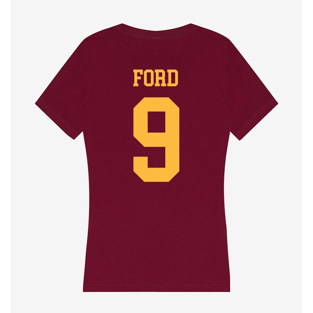Minnesota - NCAA Football : Xavier Ford - Women's V-Neck T-Shirt-1