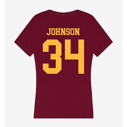 Minnesota - NCAA Softball : Cassie Johnson - Women's V-Neck T-Shirt-1