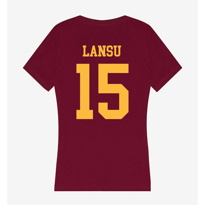 Minnesota - NCAA Football : Owen Lansu - Women's V-Neck T-Shirt-1