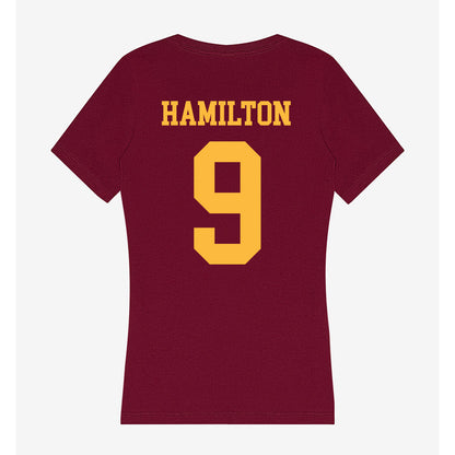 Minnesota - NCAA Baseball : Davis Hamilton - Women's V-Neck T-Shirt-1