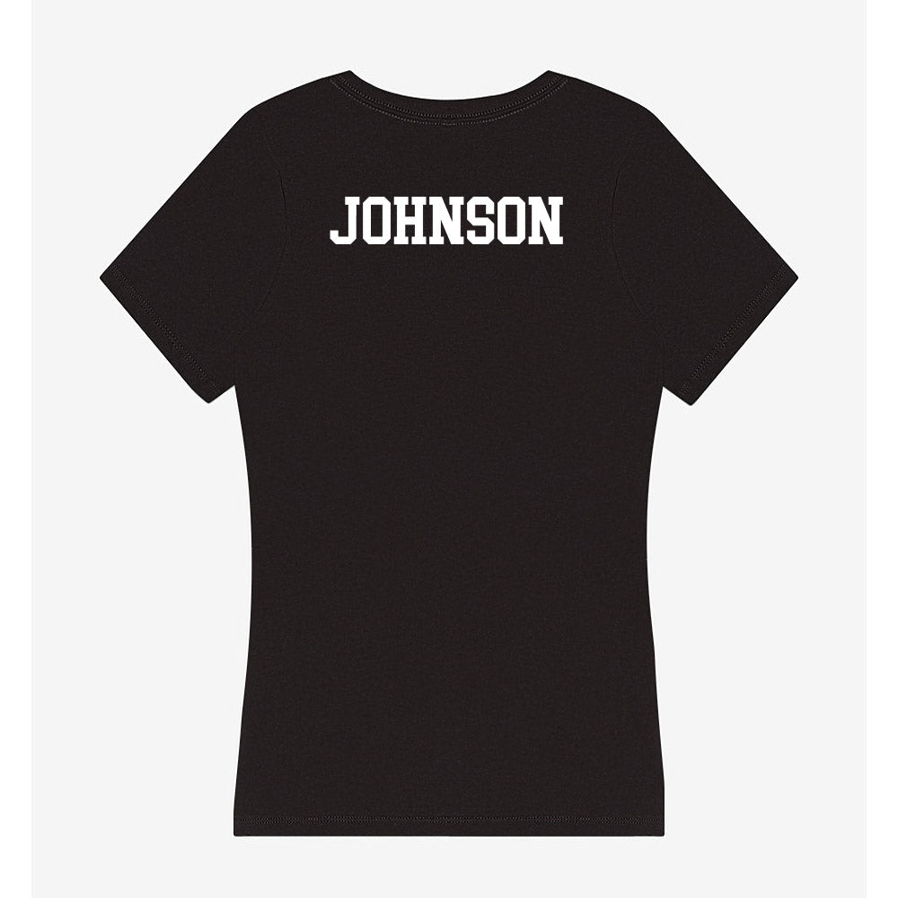 NC State - NCAA Women's Track & Field : Chazmin Johnson - Women's V-Neck T-Shirt-1